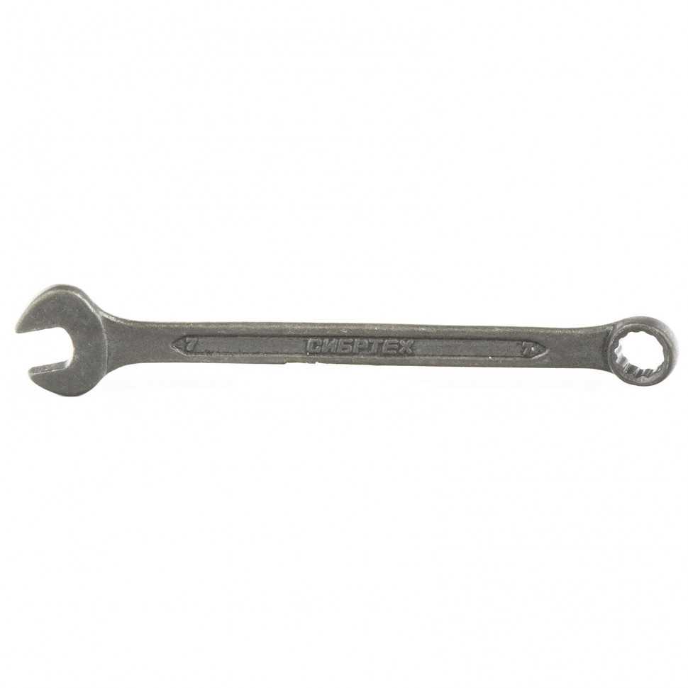 Ключ комбинированный, 7 мм, CrV, фосфатированный, ГОСТ 16983 Сибртех Ключи комбинированные фото, изображение