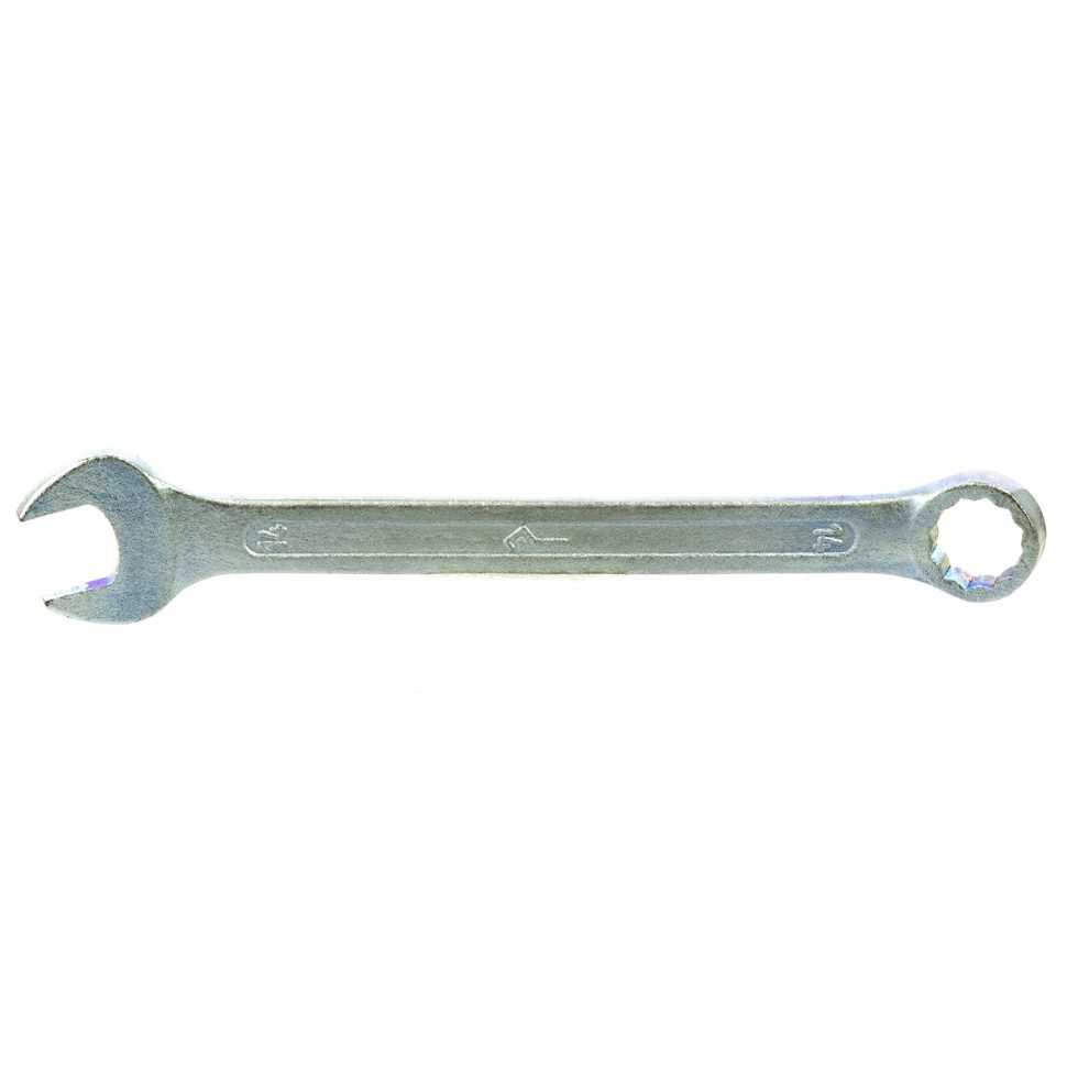 Ключ комбинированный, 14 мм, оцинкованный (КЗСМИ) Россия Ключи комбинированные фото, изображение